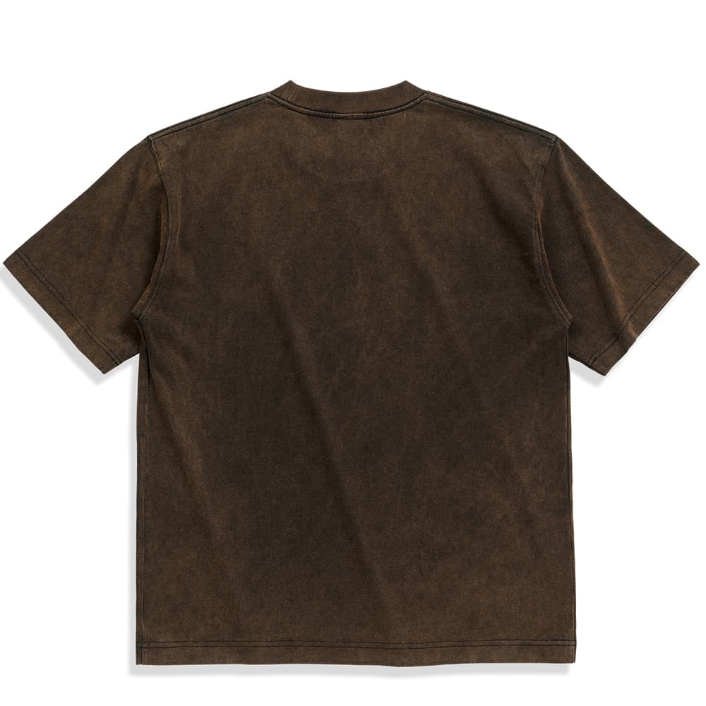 Brown | Enzyme Washed Heavyweight Short Sleeves Tshirt | 300