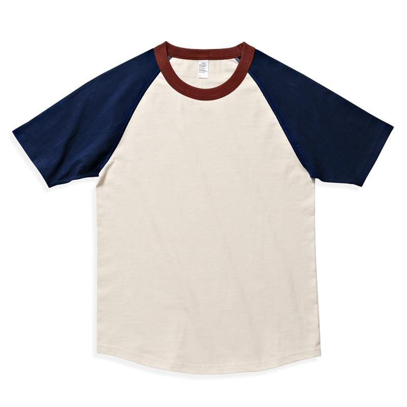 Premium Cotton Round Neck Raglan Short Sleeve T-Shirts 265 gsm