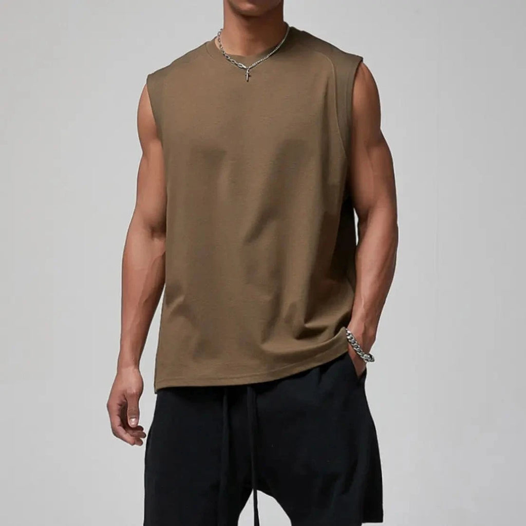 190 gsm Boxy Suit Sleeveless Tank Top - Yosummer