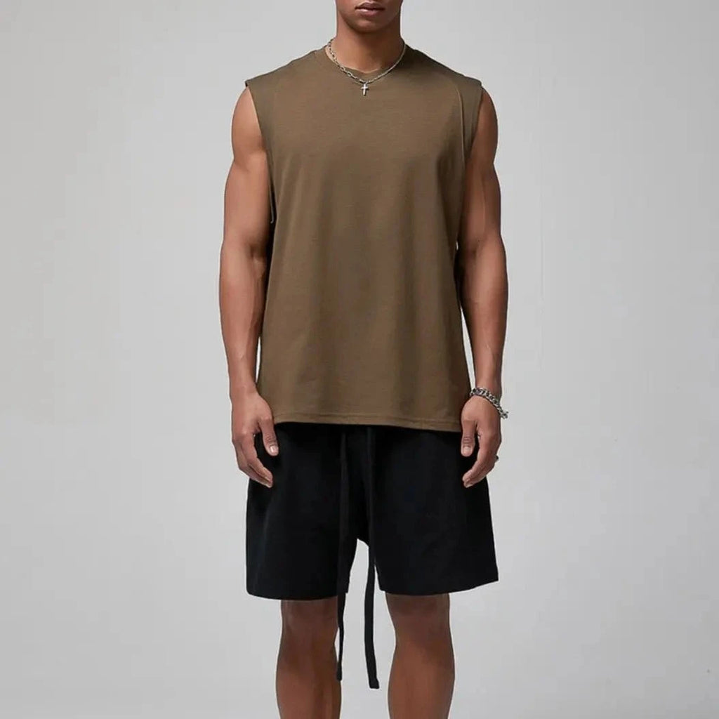 190 gsm Boxy Suit Sleeveless Tank Top - Yosummer