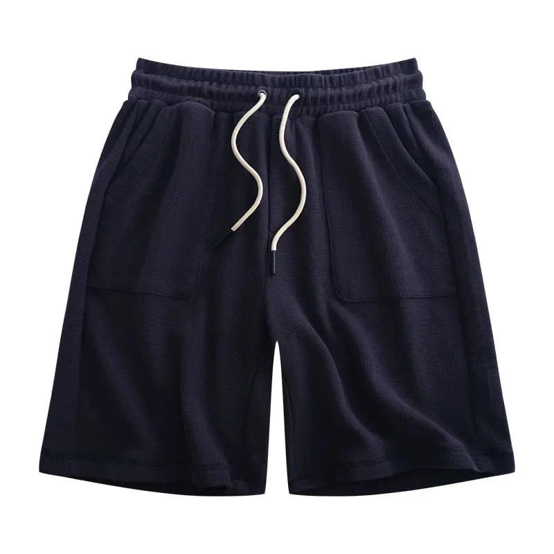 300gsm Heavyweight Casual Loose Waffle Shorts - Yosummer