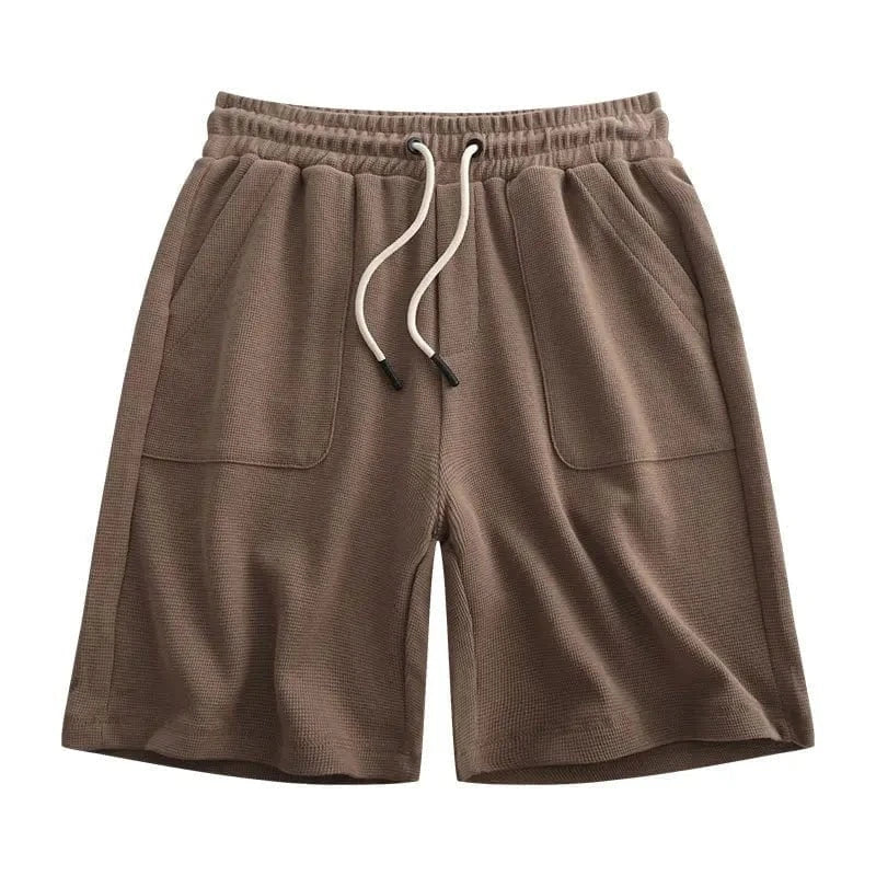 300gsm Heavyweight Casual Loose Waffle Shorts - Yosummer