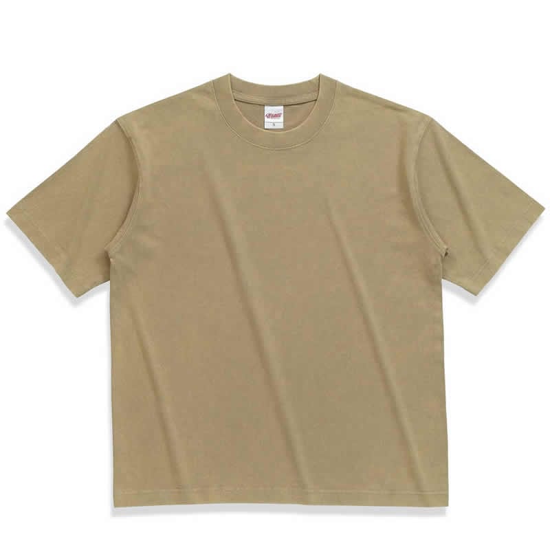 Sand Brown | Enzyme Washed Heavyweight Short Sleeves Tshirt | 300 gsm