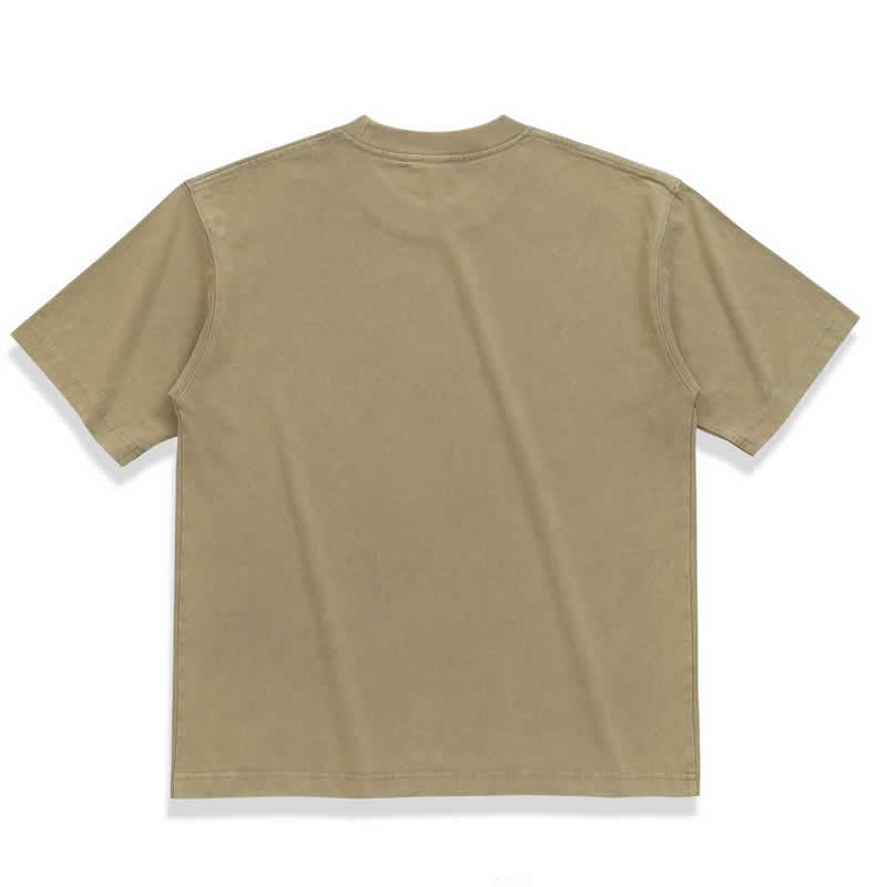 Sand Brown | Enzyme Washed Heavyweight Short Sleeves Tshirt | 300 gsm