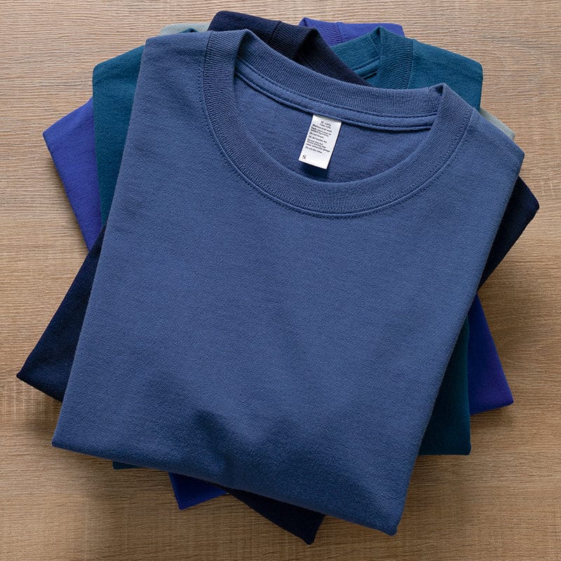 Blue Collection | Premium Cotton Round Neck Tee （Unisex）| 260 gsm - Yosummer