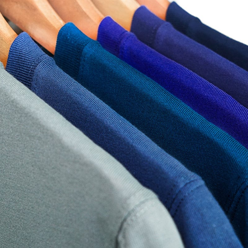 Blue Collection | Premium Cotton Round Neck Tee （Unisex）| 260 gsm - Yosummer