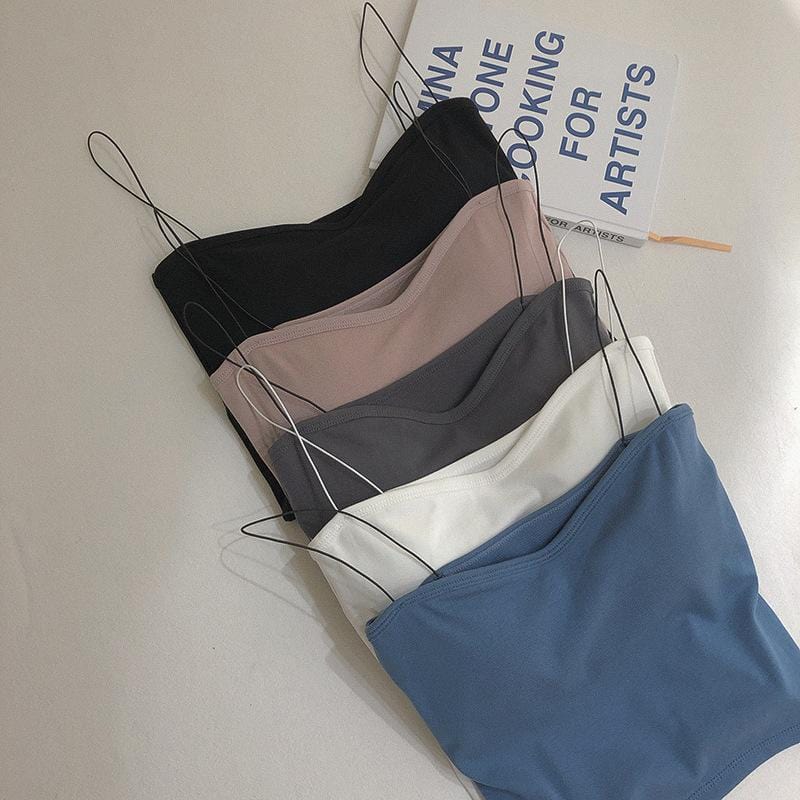 Elastic Cotton High Stretch Cami Top - Yosummer