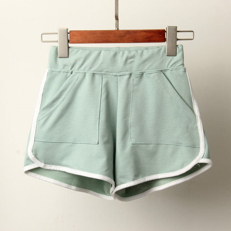 High Elastic Waisted Fitting Dolphin Shorts with Pocket - Yosummer