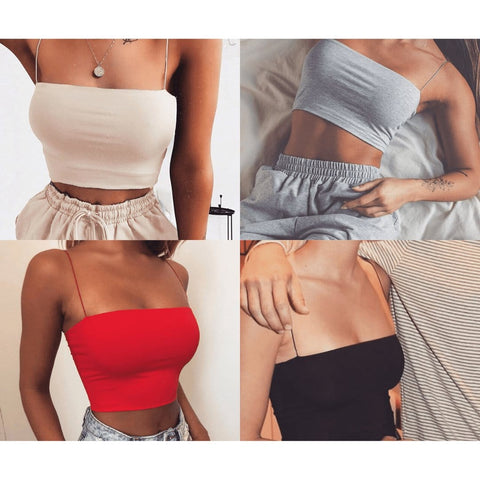 Natural stretch Cotton Cami Top（Slight Stretch with No pad