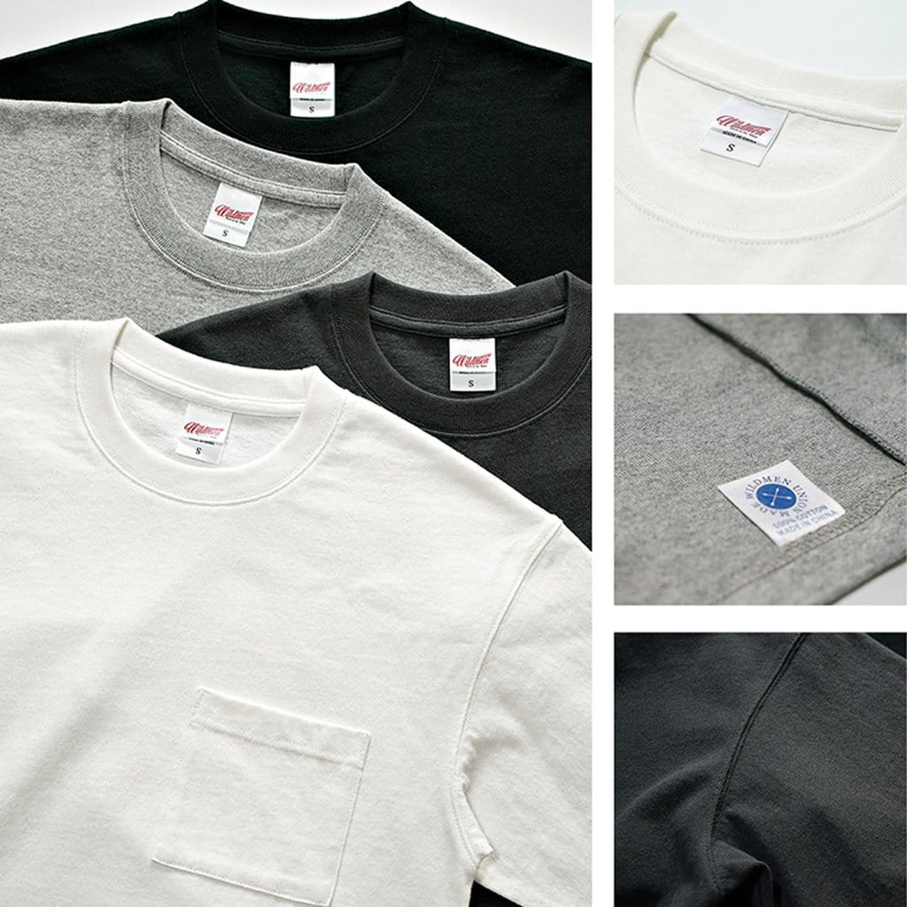 OverSize | Pocket | Premium Cotton Round Neck Tee （Unisex） - Yosummer