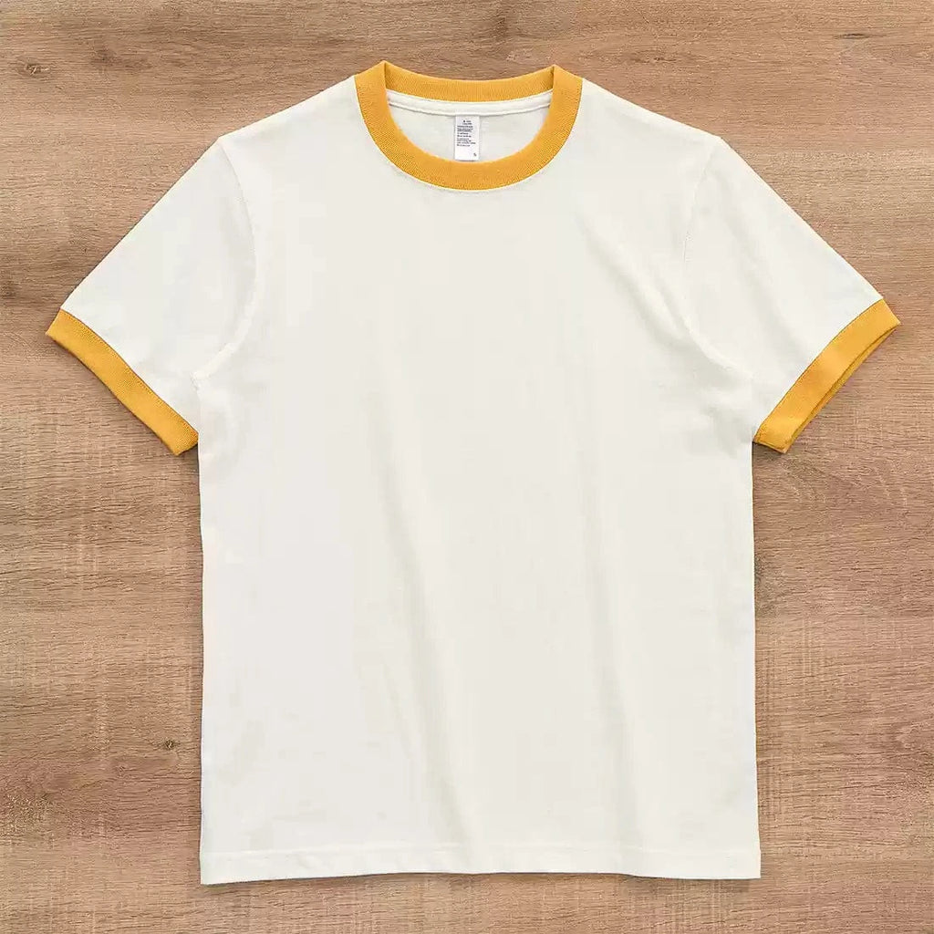 Premium Cotton Ringer Tee Round Neck | 265 gsm - Yosummer