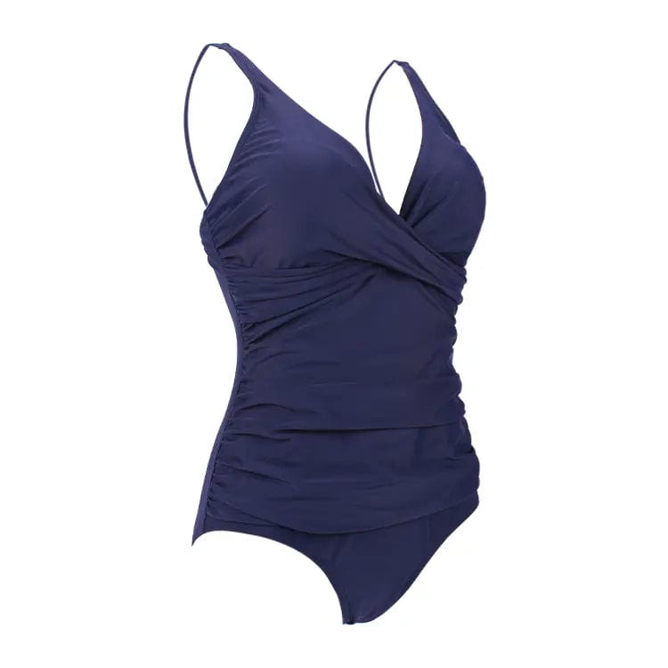 【新品】Volume Frill One Piece Swimsuit Mサイズ One-Piece Bathing Suit for Women Ruffle Sleeve V Neck Tummy