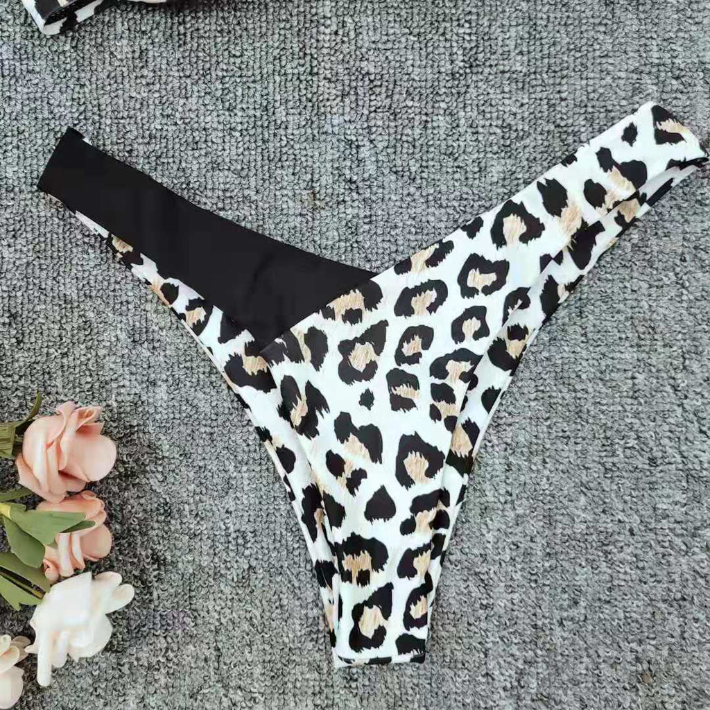 Leopard Pattern Underwire High Cut Bikini Set