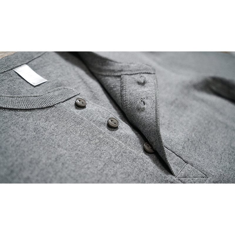 Premium Cotton Henley Shirt Long Sleeve T-Shirt (Narrow Cuff ) | 250 gsm