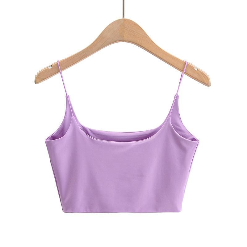 U Front Double Layers Cami Top