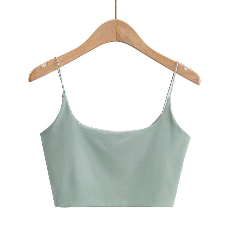 U Front Double Layers Cami Top