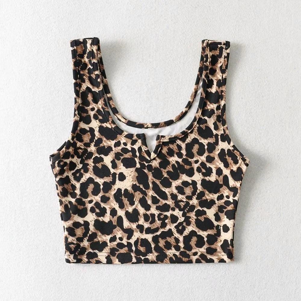 Zebra/ Leopard/ Snakeskin Pattern Cotton Tank Top